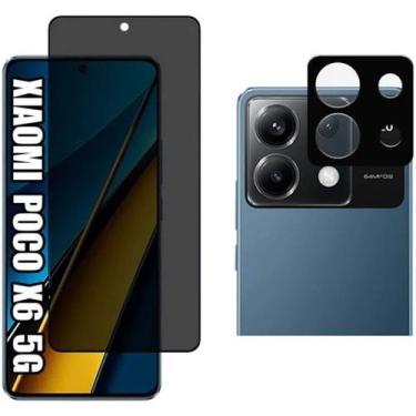 Imagem de Kit Película 3D Privacidade + Película de Câmera para Xiaomi Poco X6 5