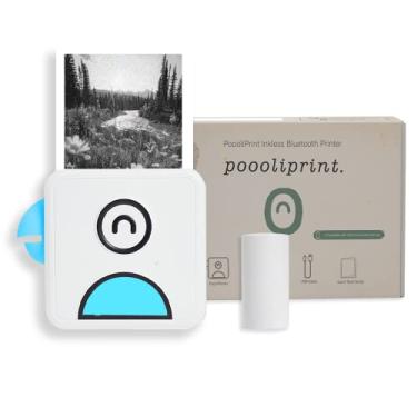 Imagem de Poooliprint Impressora de bolso sem tinta L1 – Mini telefone Bluetooth portátil Poooli impressora térmica para iOS + Android impressão de fotos, etiquetas, notas, listas para diário, azul