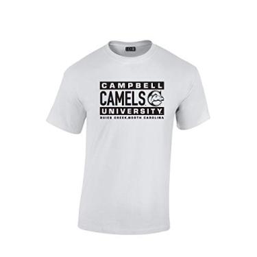 Imagem de Camiseta Campbell Fighting Camels College manga curta 100% algodão, cinza atlético, 2X