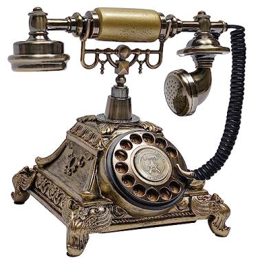 Imagem de Sangyn Telefone antigo estilo europeu telefone vintage retro telefone fixo decoração telefones à moda antiga para decoração de casa escritório hotel