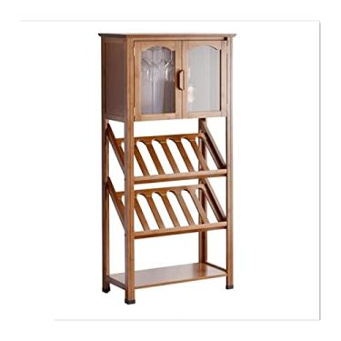 Imagem de LICONG-2019 Armário de vinho armário de vinho bar doméstico estilo europeu rack de vinho do chão ao teto armário de armazenamento armário de armazenamento um armário para armazenar bebidas alcoólicas