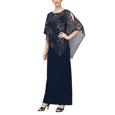 Imagem de S.L. Fashions Vestido longo feminino, Ouro rosa marinho, 42