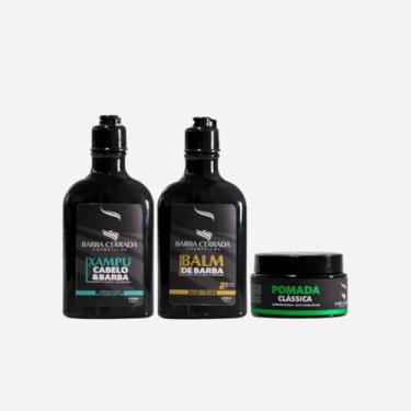 Imagem de Kit shampoo cabelo e barba Balm e Pomada Barba Cerrada