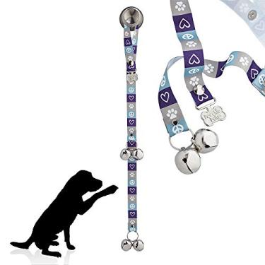 Imagem de PoochieBells Campainha de cachorro feita à mão para treinamento de penico – fácil e rápida, segura para cães feita nos EUA com som perfeito, treinador de cães recomendado para mais de 20 anos, Peace