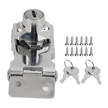 Imagem de Armários de Gavetas Com Trava de Segurança Segura Com Fechadura de Ferrolho Com Chave de Liga de Zinco 2 Unidades