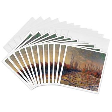 Imagem de Les Glacons, 1880 de Claude Monet Rio Iced in Winter - Cartões comemorativos, 15 x 15 cm, conjunto de 12 (gc_180236_2)