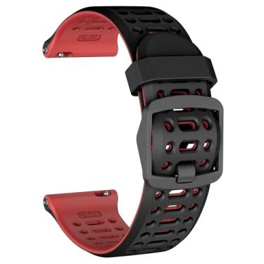 Imagem de MYSNBKN Pulseira de relógio compatível com Coros Pace 3/Apex 2 Pro/Apex Pro/Apex de 46 mm, pulseira esportiva de silicone de liberação rápida de 22 mm, pulseira respirável para mulheres e homens