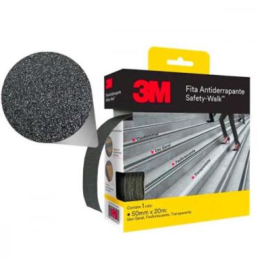 Imagem de Fita Antiderrapante 3M Preta 50Mmx20M, Preto