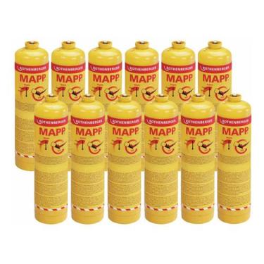 Imagem de Kit 12 Gás Mapp Pro 360 Cilindro 400g R35539 Rothenberger