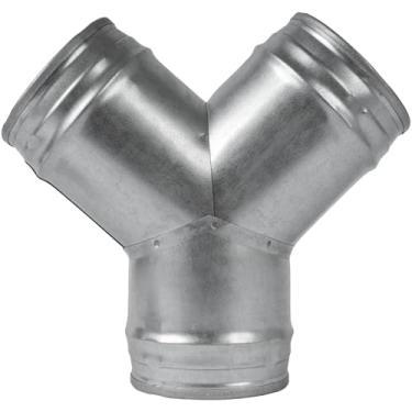 Imagem de Adaptador de mangueira de 3 vias conector de duto de 10 cm da Vent Systems/divisor para conector de tubo redondo em forma de T de mangueira - ventilador de extrator - conector de ventilação de mangueira de duto T - 10 cm de metal de ajuste de 3 vias