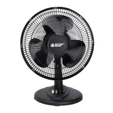 Imagem de BEYOND BREEZE Ventilador de mesa oscilante, silencioso, 3 velocidades, 30,5 cm, com grade de segurança, ideal para casa, escritório, dormitório, preto