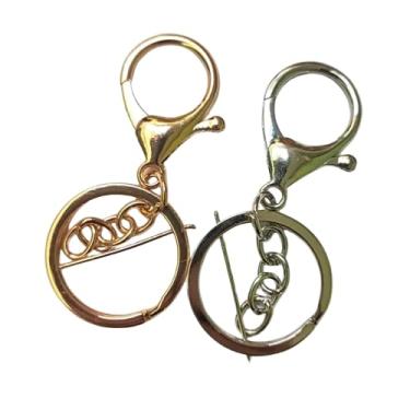 Imagem de Fecho Mosquetão 10 pçs Argola Italiana p/Chaveiro (MIx Dourado e Prata)
