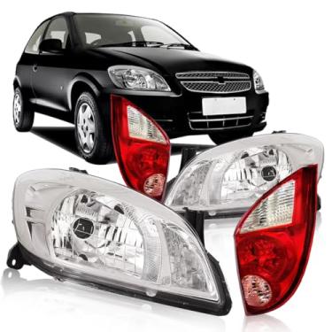 Imagem de Kit Farol Celta Cromado + Lanterna Bicolor 2007 À 2015