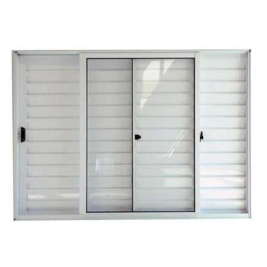 Imagem de Veneziana 3 Folhas 1.00x1.20 Branca Linha 18 Modular - RV PORTAS E JAN