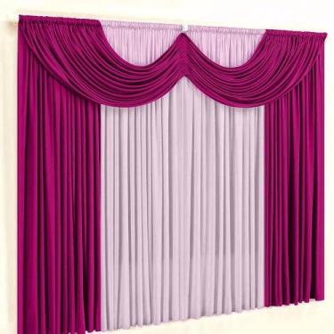 Imagem de Cortina Paris 2 Metros Para Varao Simples Em Malha Gel - Love Baby Enx