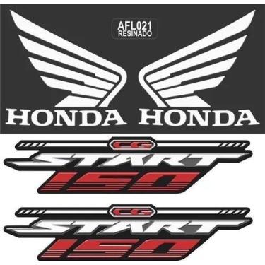 Imagem de Adesivo Faixa Lateral Resinado Cg Start 150 Vermelho - Resitank