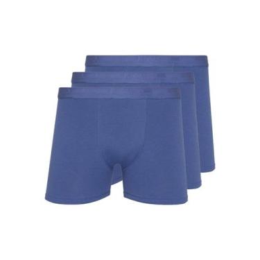 Imagem de Kit com 3 Cuecas Boxer Lupo 784-017, Azul, GG