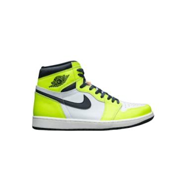 Imagem de Nike Tênis masculino Air Jordan 1 Retro High OG, Vela preta Volt, 10.5 Women/9 Men
