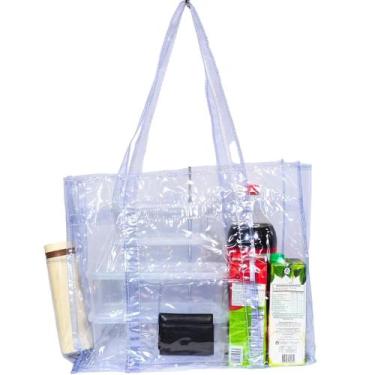 Imagem de Sacola Transparente Bolsa Jumbo Sem Zíper Cristal PVC Penitenciaria Cl