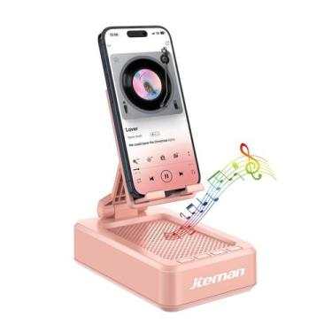 Imagem de Suporte para Celular com Alto-Falante Bluetooth JTEMAN - Portátil e Ro