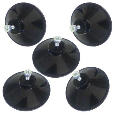 Imagem de Kit com 5 Ventosas De Silicone 90mm Alta Fixação 9cm com Parafuso E Po