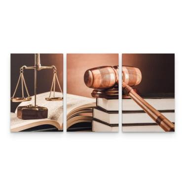 Imagem de Quadro Escritório Advocacia Direito Malhete Arte - Loja Wall Frame