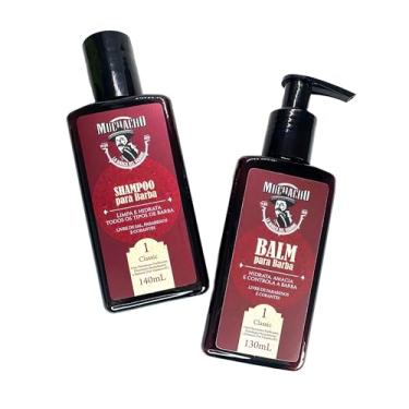 Imagem de Kit Shampoo para Barba + Balm para Barba - Muchacho Classic- Kit para limpeza, hidratação e modelagem da sua barba - Nova Embalagem