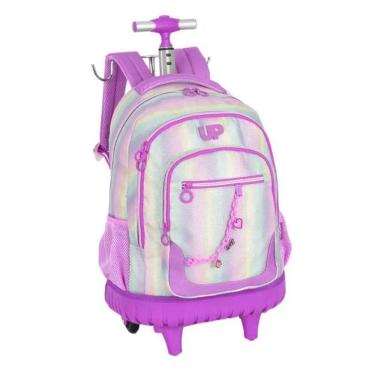 Imagem de Mochila Escolar Infantil com Rodinhas UP4YOU MC49102UP Roxo - Maxlog