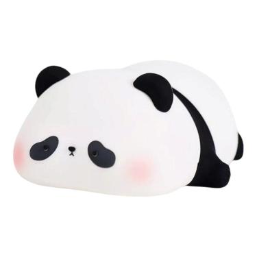 Imagem de Luminária Abajur Panda Silicone Infantil Touch Luz De Toque