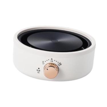 Imagem de Fenteer Adaptador de chaleira do fogão elétrico Adaptador da UE portátil portátil de café de cerâmica portátil Pequeno prato quente para festa de chá, Branco