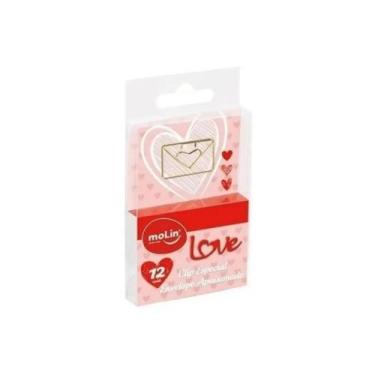 Imagem de Clips Especial Molin Love Envelope Apaixonado Com 12un