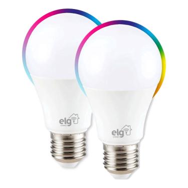 Imagem de Kit 2 Lâmpadas Inteligentes Led 10W Interna elg - SHLL100