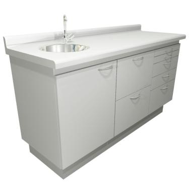 Imagem de Móveis Odontológicos - Triplo Light -pia/aparelhos/gaveteiro