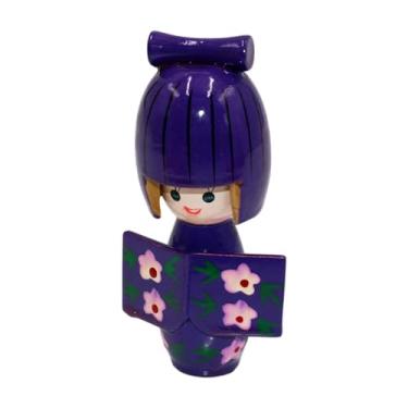 Imagem de Ioensy Doll Kimono de madeira boneca asiática boneca ornamento escultura tradicional boneca japonesa colecionável para quadro de prateleira em casa de, Tolet