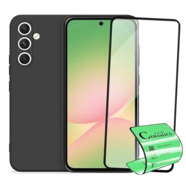 Imagem de Kit Película Premium 9D Cerâmica e Capa Capinha VELUDO preta Compatível Com Samsung Galaxy A56