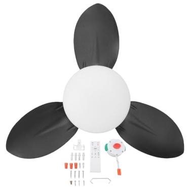 Imagem de Luz do Ventilador de Teto Diminuído, Luminária de Ovo Branco, 6 Velocidades, Controle Remoto, Motor Reversível, Cozinha de Quarto Interno DC Luz de 25 Polegadas 25 Polegadas