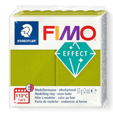 Imagem de STAEDTLER Massa de Modelar Profissional FIMO Effect 57g (1 Unidade) Verde Metálico - 8010-51 - Argila Polímera Para Biscuit que Endurece no Forno – Ideal para Artesanato, Miniaturas e Bijuterias