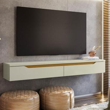 Imagem de Rack Suspenso Uno P/ Tvs até 55 Polegadas 160cm 2 Portas Off White/Ced