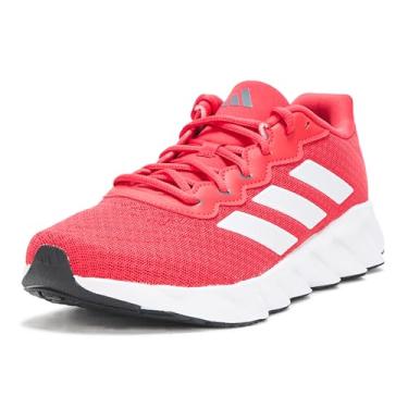 Imagem de adidas Tênis de corrida unissex Switch Move, Rubi puro/branco/cinza, 5 Women/4 Men
