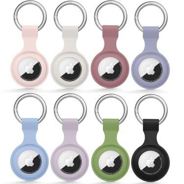 Imagem de Vancle Suporte de Airtag para Apple Air Tag, capa de Airtag com chaveiro antiperda, capa protetora de silicone para mochilas infantis, coleiras de cachorro, bagagem, acessórios de AirTag de proteção