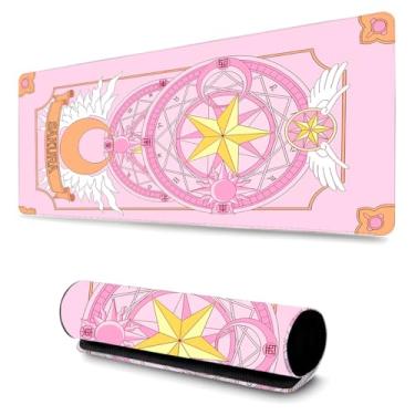 Imagem de Mouse Pad Gamer Profissional Confortável Antiderrapante Escritório e Games 90x40cm - Sakura