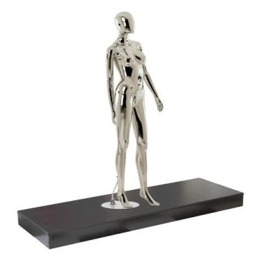 Imagem de Base Tablado Para Manequim Sem Haste Loja Expositor Preto Cód 401 - KL