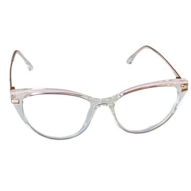 Imagem de Armação de Óculos Para Grau Feminino Confotável Olho de Gato Leve