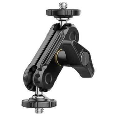 Imagem de Braço Mágico Duplo com Cabeça Esférica para Câmera DSLR, Monitor e Mic