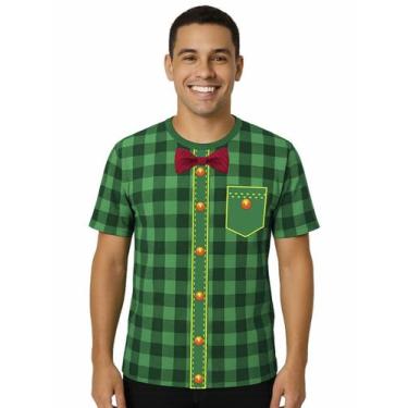 Imagem de Camiseta Adulta Masculina Estampada Festa Junina Verde - Calupa, G