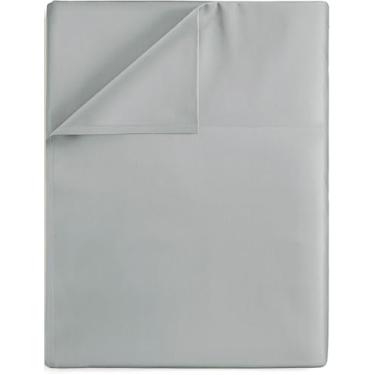 Imagem de Good Sleep Bedding Lençol de cima completo de 800 fios, lençol de cima 100% algodão egípcio, lençóis planos macios e respiráveis estilo hotel para cama de casal - cinza claro