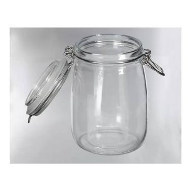Imagem de Pote De Vidro Hermético Tampa 1L Com Vedação Conserva