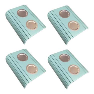 Imagem de Kit 04 Esteira Laqueada Sofá Azul Bebe