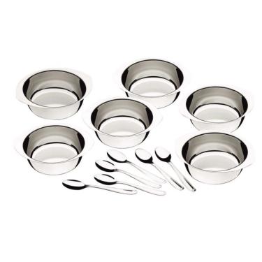 Imagem de Conjunto De Sobremesa Tramontina 64400730 Em Aço Inox 12 Peças Alumínio