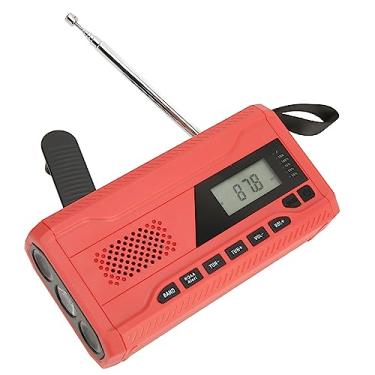 Imagem de Rádio de emergência com manivela, multifuncional, FM AM WB, rádios solares portáteis para sobrevivência doméstica, emergência ao ar livre, ABS 4500 mAh, bateria de 60 cm, antena